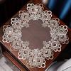 3 Size for Choice Embroidery Tablecloth Lace Floral Table Cover Mat Home Festival Table Cloth Cover Home Decoration