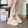 Fashion Zapatillas Autumn Women Skateboard Shoes Platform Casual Sneakers Fashion Breathabe Round-toe Vulcanized Shoes Women's Trainers
