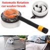 Balck&white Automatic Water Flow Rotation Car Wash Brush Car Washer Care Products Automatic Rotate Brush