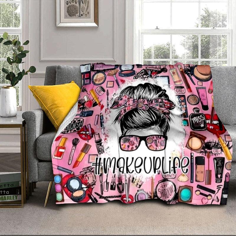 Hair Styling Essentials Blanket Flannel Blanket for Bed, Sofa, Camping, Hiking, Picnic Essentials, Gift for Family Fan Gifts