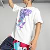 Puma Футболка Melo Charlotte Letter Print Basketball Character Design Casual с круглым вырезом и коротким рукавом, с заниженной линией плеч, мужские топы, белые 627744-03