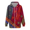 Women's Long Sleeve Print Sweatshirt Long Sleeve Pocket Jacket Zipper Hoodie Coat