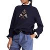 Ralph Lauren Женский вязаный джемпер с длинным рукавом и вышитым логотипом-гербом 211762022-001