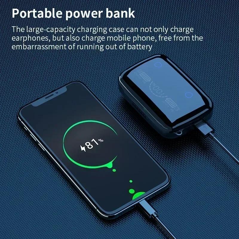 Новые наушники M19 TWS Bluetooth 5.3 9D High Fidelity Wireless Наушники Touch IPX7 Водонепроницаемые наушники с цифровым дисплеем