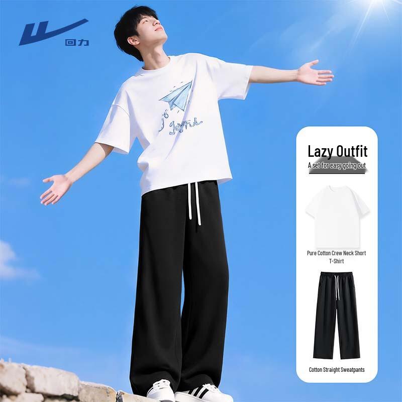 Warrior Men's Summer Short Sleeve Casual Sportswear Set