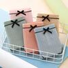 Girl Sexy Solid Color Underwear Student Cute Mid-Rise Waist Briefs Breathable Soft Female Lingerie Bow Decoration