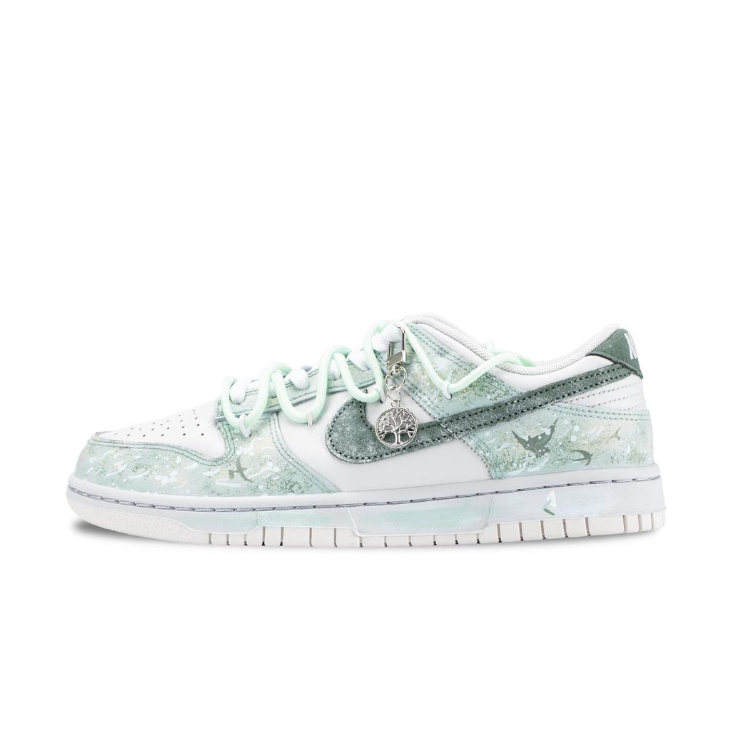 Nike Dunk Green Light Forest Abrasion Resistant Slip Resistant Low top Skateboard Shoes Unisex Green Apple IM3371-030(Team626-)