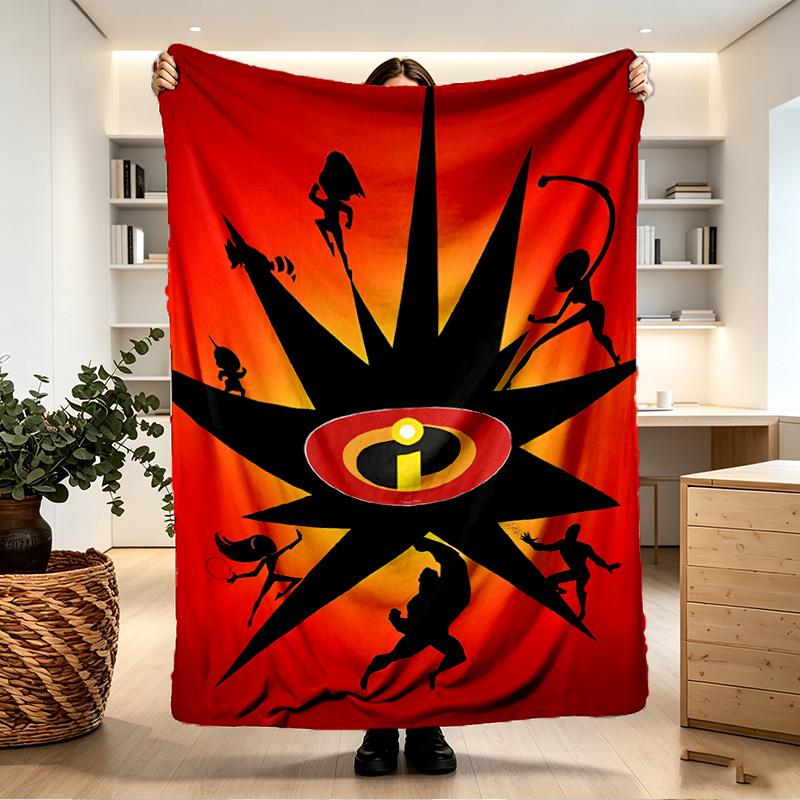 Incredibles Print Blanket - Soft & Comfortable, for Bedroom, Travel, Sofa, Home Decoration - Birthday Christmas Gift for Friend