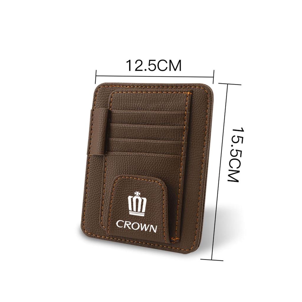 Карман-органайзер на солнцезащитный козырек InnoWave, Совместим с CROWN Crown, Солнцезащитный козырек, Хранение, Многофункциональный автомобильный органайзер для хранения в салоне, Автомобильный зажим для очков, Черный