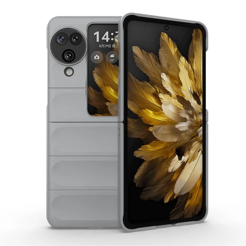 Чехол для OPPO Find N3 Flip 5G Global Задняя крышка Чехол для телефона Жидкий силикон Противоударные Бронированные чехлы Funda Coque
