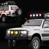 Новый 1:24 Toyota Land Cruiser LC80 Модель автомобиля из литого металла Игрушечный внедорожник Модель автомобиля Моделирование Звук и свет Детский подарок