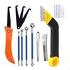 Caulking Removal Kit with Additional Sheets And Tile Grout Saw