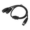 High Accuracy DIN 5 Pin Male to 2 DIN 5 Pin Female Cable Y Splitter Cable  Audio Signal Routing
