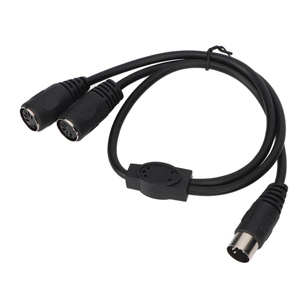 High Accuracy DIN 5 Pin Male to 2 DIN 5 Pin Female Cable Y Splitter Cable Audio Signal Routing