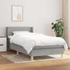 3130081 vidaXL Divan Bed with Mattress Light Grey 90x200 Cm Fabric