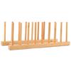 Bamboo Dish Rack Plates Holder Kitchen Storage Cabinet Organizer for Cup Pot Lid Cutting Board