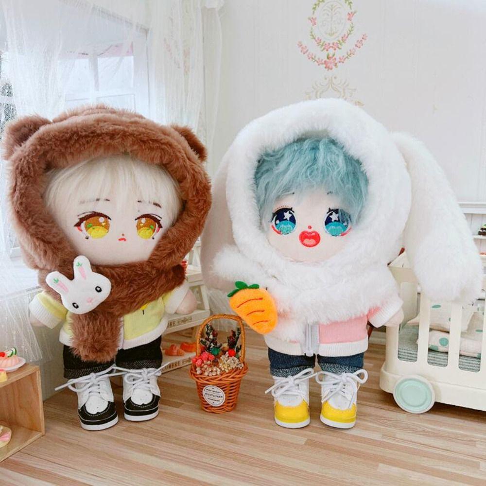 Cosplay 20cm Cotton Doll Hat Dress Up Plush Doll Costume Suit Dress Game Plush Doll Hat  Kids Gift