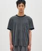 BASEMOMENT Pigment Washing Ringer Pocket Tee Charcoal