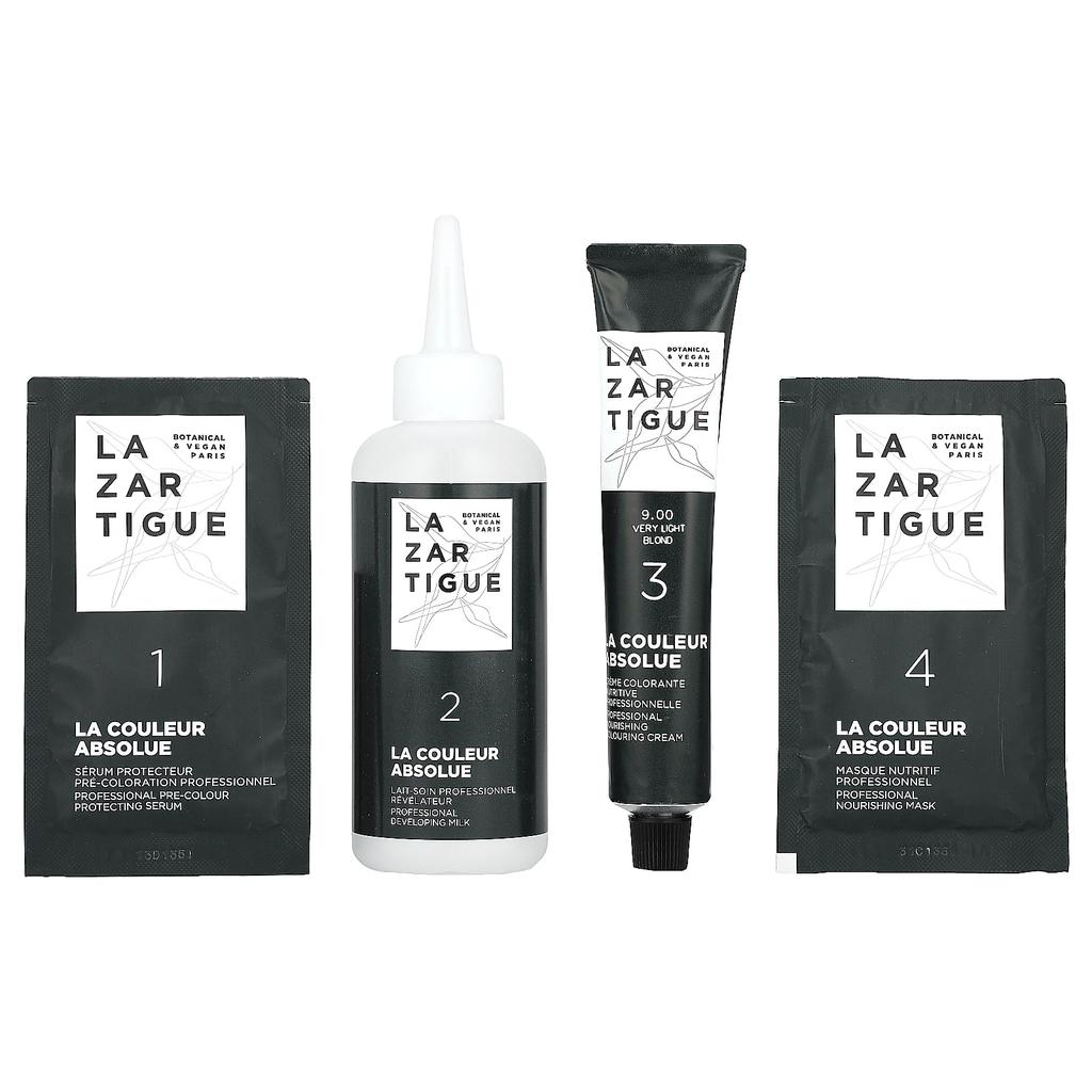LAZARTIGUE Permanent Hair Color, with Botanical Extracts, 9.00 Veggie Light Blonde, One Time Use
