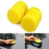 12-24PCS 4Inch Car Ultra Soft Foam Detailing Wax Applicator Pad Round Foam Sponge Cleaning Tool With Free Wash Microfiber Towel