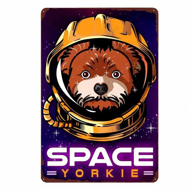 Винтажная забавная табличка для домашних животных йоркширский терьер металлическая жестяная вывеска корги немецкая овчарка художественный плакат собака паб бар домашний декор комнаты настенная тарелка