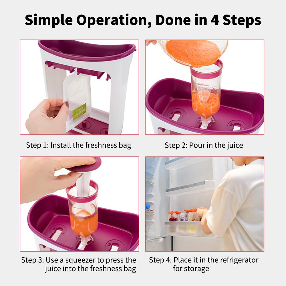 Многоразовые пакеты для детского питания. Домашние контейнеры для хранения детского питания. Пакеты для пюре.