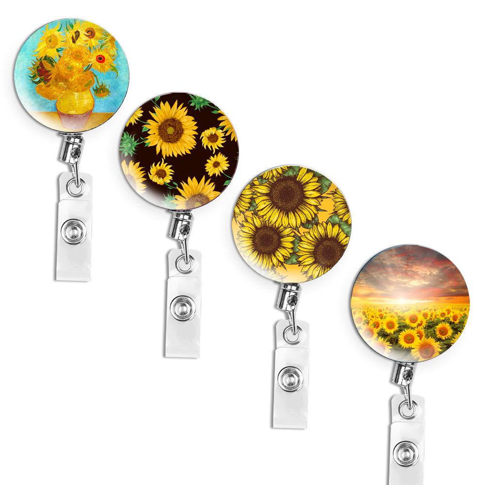 Креативный набор выдвижных офисных брелоков - 4 шт., противоугонный стальной трос