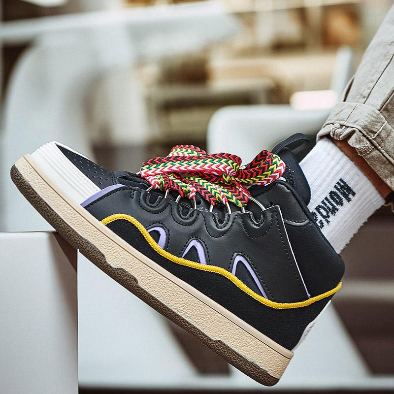 Мужская/женская обувь в стиле Харадзюку, совместная марка Tide, немецкая обувь, обувь для папы, высокие повседневные кроссовки для пары