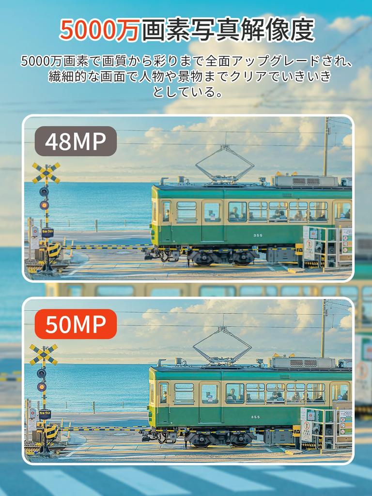 Moledro 4K Digital Camera, 50MP, Flashlight Function, Dual Cameras, 128GB Micro SD Card, 16x Digital Zoom, Image Stabilization, Face Detection,