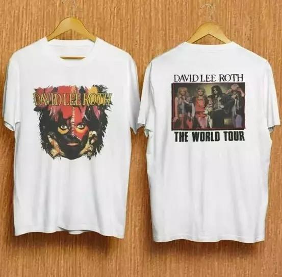 David Lee Roth The World Tour 1986 t-Shirt Double Sided S-3XL Q8434 Unisex T-Shirt