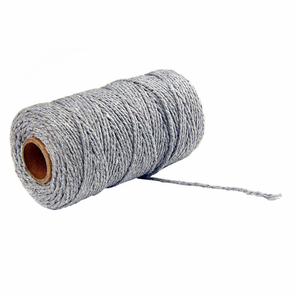 Multicolor 100m Long/100Yard Crafts Macrame DIY Twisted Cord Cotton Rope Home Textiles Linen String