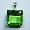 118.40 карат Сертифицированный кулон с зеленым топазом 925 стерлинговое серебро квадратный натуральный MY-345-K
