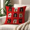 Cartoon Japanese Lucky Cat cute cushion cover Pillow Cover Decoration Room Home Sofa living Office Car Nordic Simplicity