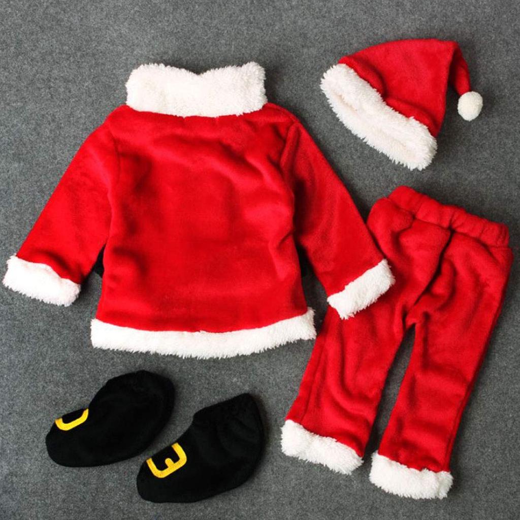 [monoii] Santa Cosplay Baby Kigurumi Santa Costume, Fluffy Christmas Outfit for Boys, Santa Claus Costume, D555