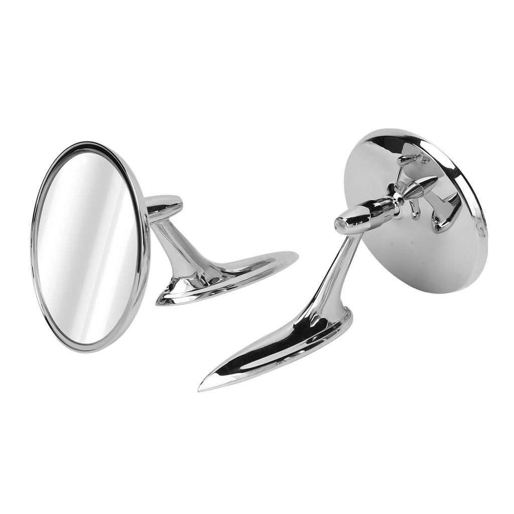 1 Pair Chrome Door Mirrors 3685955 Manual Folding Circular Outside Exterior Rearview Mirrors Fit for Impala Nova