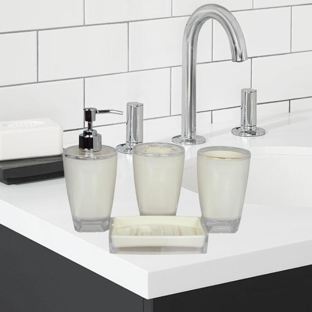 Набор из 4 предметов: дозатор для мыла, держатель для зубных щеток, необходимые вещи для квартиры, современный аксессуар для ванной комнаты премиум-класса