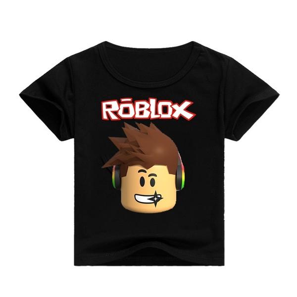 Футболка Roblox, детские летние футболки с короткими рукавами для мальчиков и девочек, футболки с принтом Roblox, детский костюм