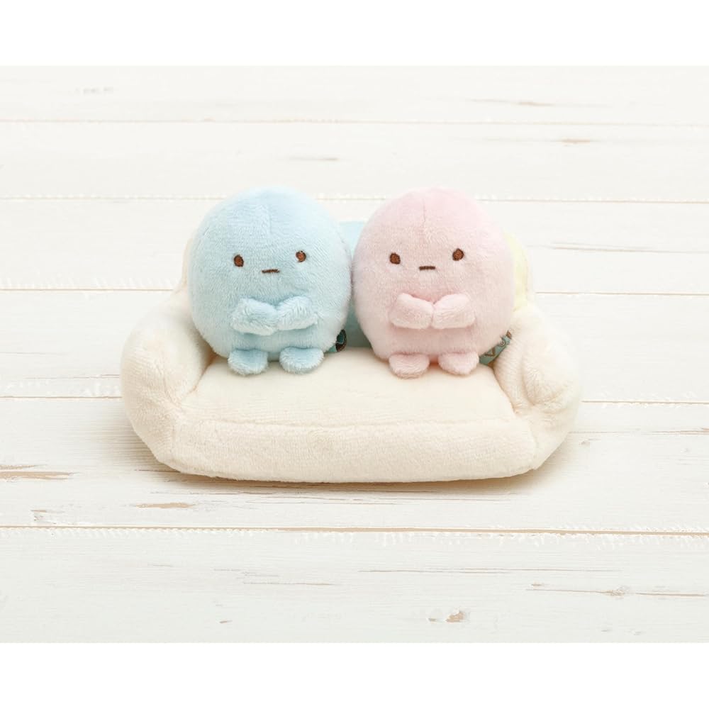 Плюшевая игрушка-диван San-X Sumikko Gurashi Тапиока 5,5x14x8 см Мягкая мягкая игрушка