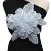 3D вышивка, большой цветок, свадебный головной убор, корсаж, детская одежда, цветочные аксессуары, аппликация из бисера и цветка
