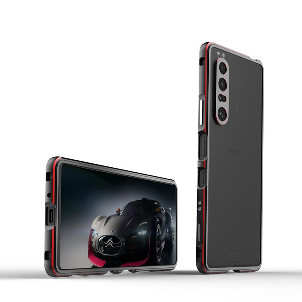 Защитный чехол-бампер из металла для Sony Xperia 1 III/X10 III с замком-винтом Aurora