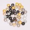 100 Pcs/Bag 8mm 10mm Flower Bead End Caps Gold Bead Caps For DIY Jewelry Making Bracelet Earrings Accessories Findings