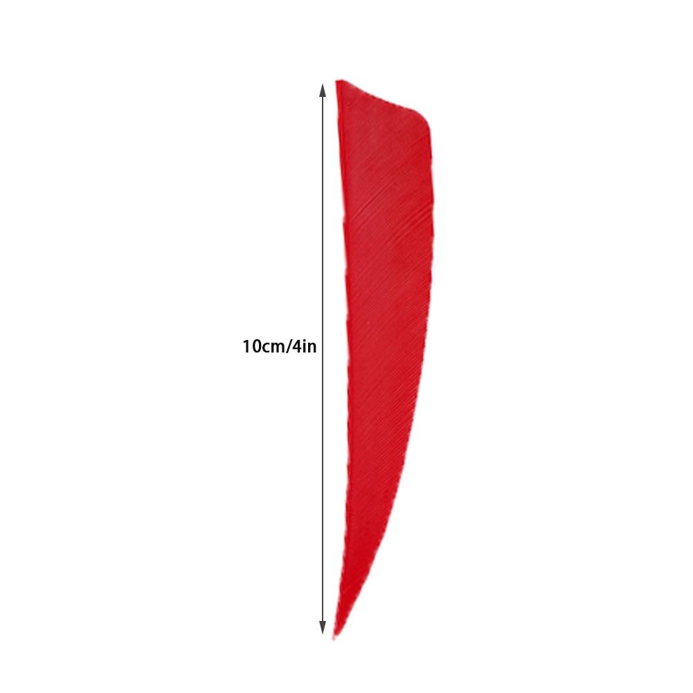 12 шт. 4-дюймовое длинное оперение для стрел из лука, полная длина, натуральное перо для стрел из углеродного волокна из дерева
