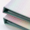 Macaron Gradient A5 Wide 3-Ring PU Leather Binder Photo Album for 3/4/6 Inch Cards, Large Capacity Loose-leaf Scrapbook