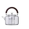 High-Temperature Resistant 1L Transparent Glass Teapot with Handle for Fire Cooking, Ins Style Tea Set