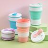 Sport Mug Folding Cup Coffee Foldable Silicon Bpa Free Best Seller Collapsible Travel Food Grade Silicone Minimalist Color Box
