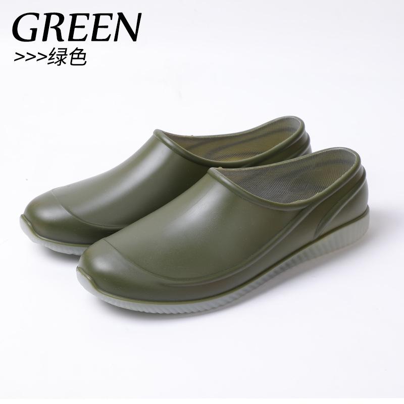 Rain Shoes Men's and Women's Fashion Outer Wear Water Shoes Non-slip Rubber Shoes Low-top Summer Reflective Short Rain Boots Kitchen Work