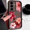 Чехол с цветочным принтом для Samsung S25 Ultra S24 FE S23 S22 A56 A36 A16 A15 A55 A35 Мягкий матовый противоударный чехол для телефона из ТПУ