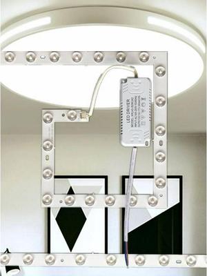 Светодиодная квадратная потолочная лампа, сменная панель с изменяющими цвет прямоугольными светодиодами и круглой магнитной световой полосой