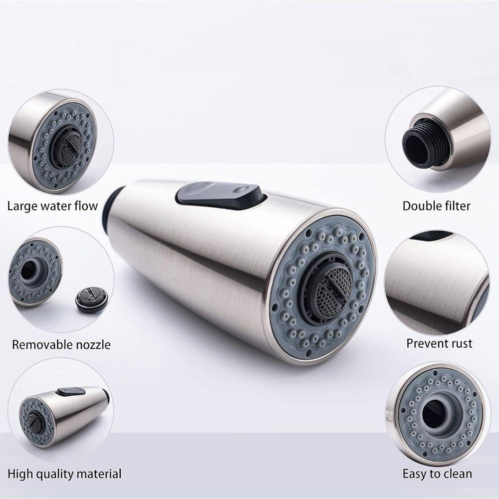 Plastic Water Tap Attachment 3 in 1 Spring Faucet Easy To Install Pull Out Faucet Replacement Part