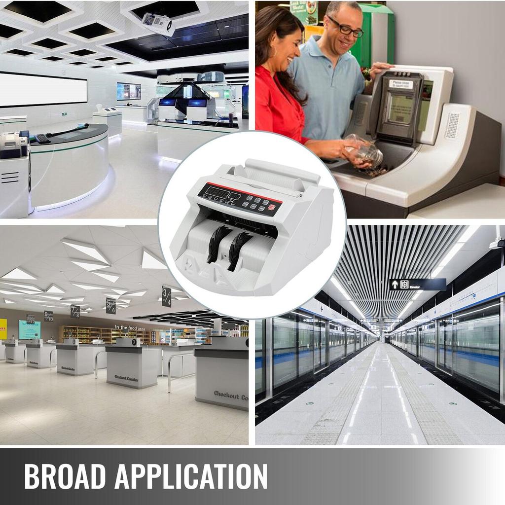 Banknotes Counters Money Counter With LED Display Professional Note Counter With False Banknotes Detector, UV/MG, 1000 Bills/Minute, Counts Only